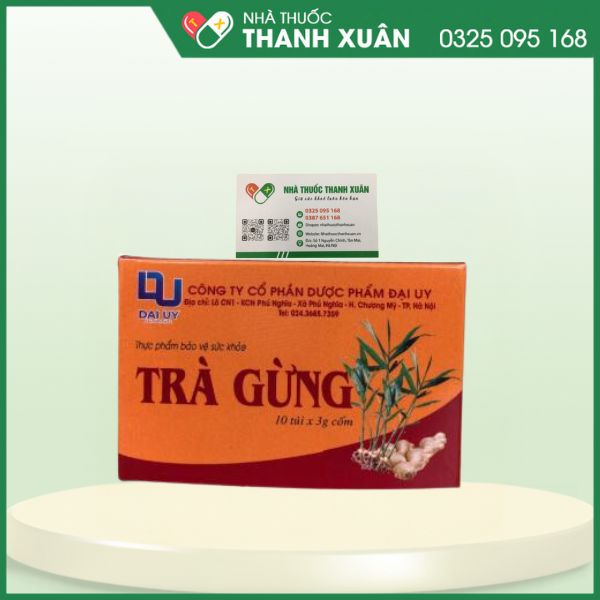 Trà gừng Đại Uy - Làm ấm bụng, giảm đầy hơi, khó tiêu